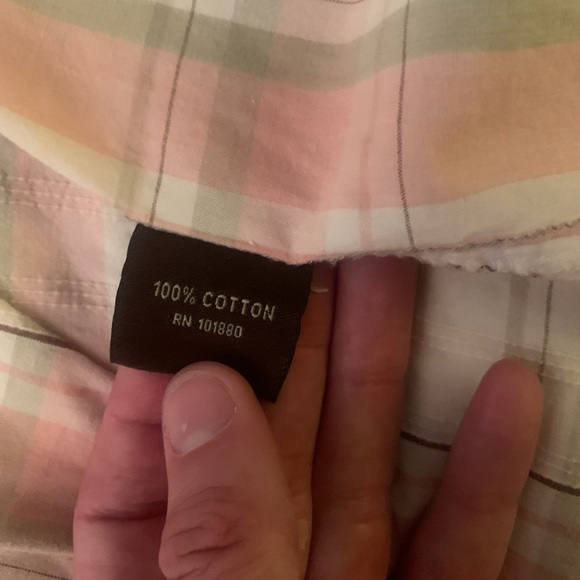 2005 Seven Diamonds Cream, Lt Gray & Pale Pink Worn & Western Snap Button Shirt - Picture 4 of 5